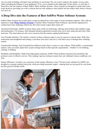 are you tired of dealing with hard water problems