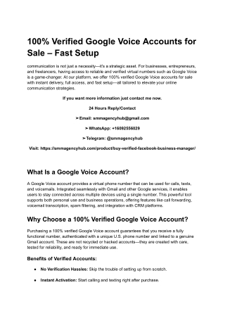 100 verified google voice accounts for sale fast