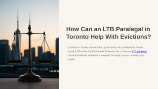 How Can an LTB Paralegal in Toronto Help With Evictions