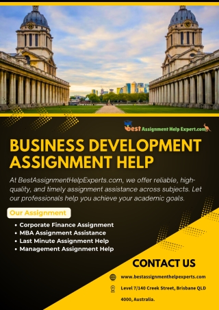Expert Business Development Assignment Help in Singapore, UAE, UK & More