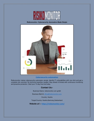 risikomonitor cybersecurity automation made simple