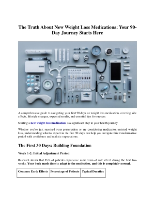 The Truth About New Weight Loss Medications Your 90-Day Journey Starts Here
