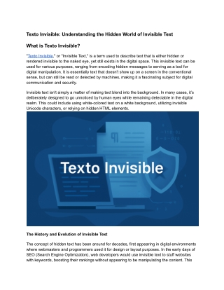 texto invisible understanding the hidden world