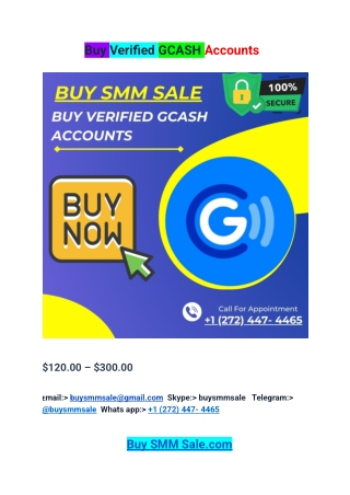 How to buy verified GCASH accounts in 2025-2026