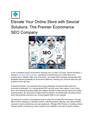 Search Engine Optimization in Digital Marketing in California and London