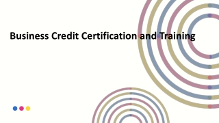 Business Credit Certification and Training