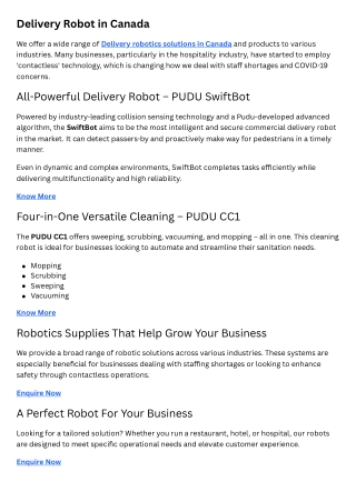 Best Delivery Robots in Canada | Marche Mates Robotics Solutions