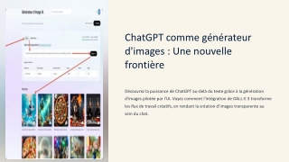 chatgpt comme g n rateur d images une nouvelle