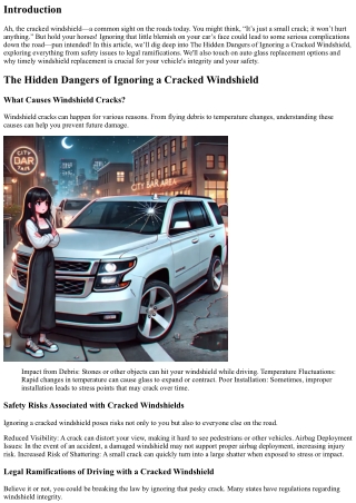 The Hidden Dangers of Ignoring a Cracked Windshield