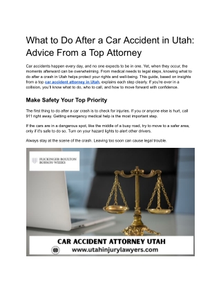 What to Do After a Car Accident in Utah_ Advice From a Top Attorney
