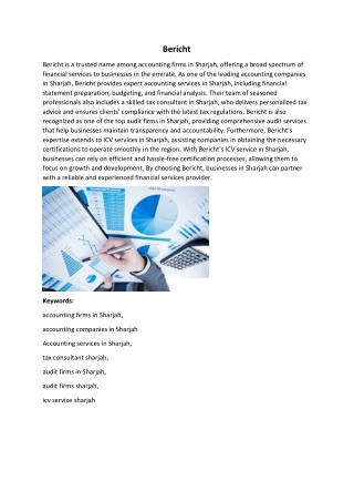 Bericht-accounting firms in Sharjah