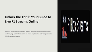 unlock the thrill your guide to live f1 streams