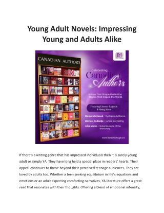 Young Adult Novels Impressing Young and Adults Alike