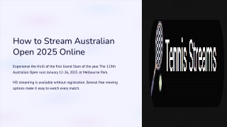 Stream Australian Open games online