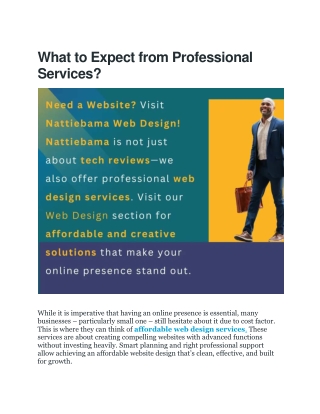 Affordable Web Design Services by Nattiebama