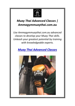 Muay Thai Advanced Classes | Ammagymmuaythai.com.au