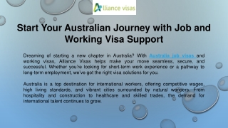 start your australian journey with