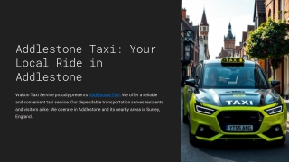 Fast & Friendly Addlestone Taxi Service – Ride with Comfort!