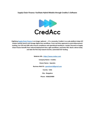 Supply Chain Finance1