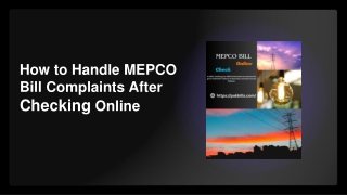 how to handle mepco bill complaints after