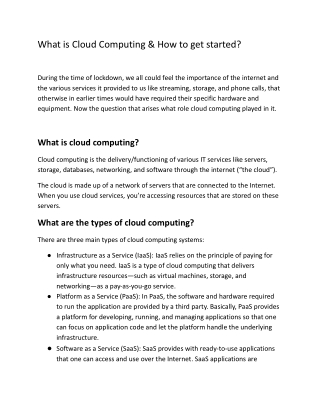 What is Cloud Computing & How to get started.docx
