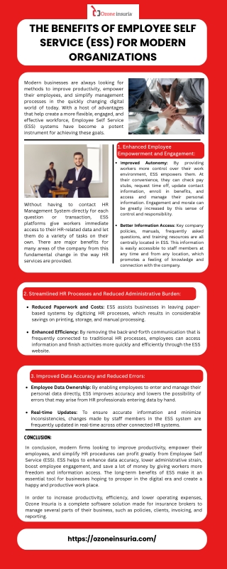 The Benefits of Employee Self Service (ESS) for Modern Organizations