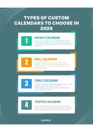 Types of Custom Calendars to Choose in 2026