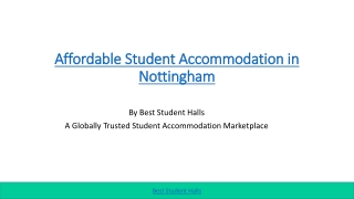 Student Accommodation in Nottingham