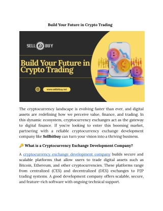 Build Your Future in Crypto Trading