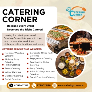 Book the Best Catering Services in India with Catering Corner