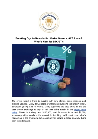 Breaking Crypto News India_ Market Movers, AI Tokens & What's Next for BTC_ETH