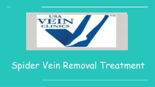 Spider Vein  Removal Treatment