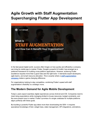 agile growth with staff augmentation