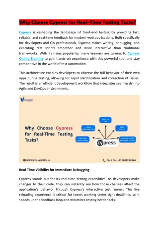 Cypress Online Training - Cypress Training in Hyderabad