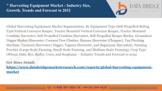 Global Harvesting Equipment Market
