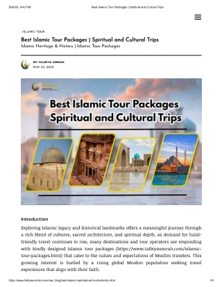 Islamic Tour Packages | Islamic Heritage and History