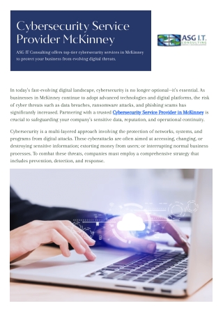 Cybersecurity Service Provider McKinney