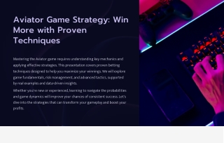 Discover the best Aviator Game strategies in this free downloadable PDF. Learn p
