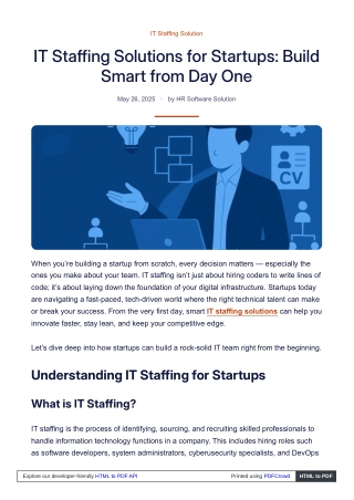IT Staffing Solutions for Startups Build Smart from Day One