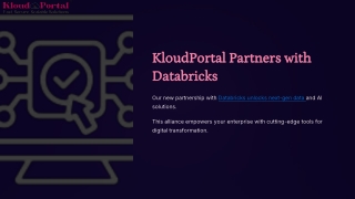 kloudportal partners with databricks