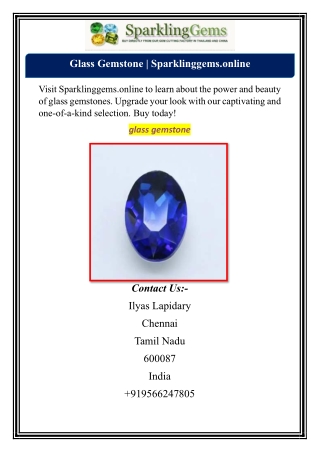 Glass Gemstone | Sparklinggems.online