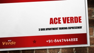 Book ACE Verde 8447444222 | 3 BHK Apartment Yamuna Expressway