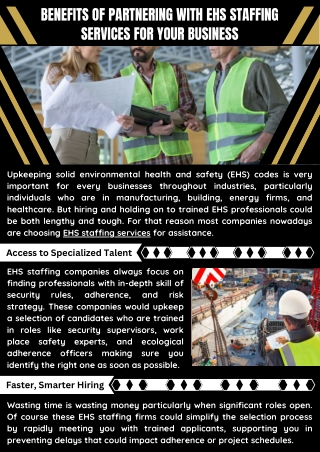 benefits of partnering with ehs staffing services