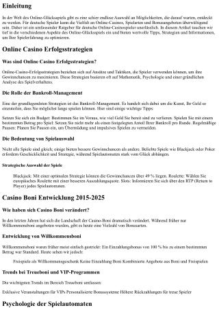 Umfassender Ratgeber für deutsche Online-Casinospieler