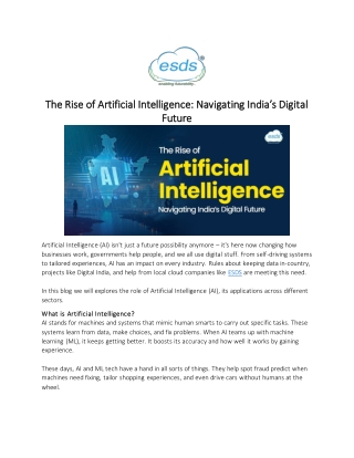 The Rise of Artificial Intelligence Navigating India’s Digital Future