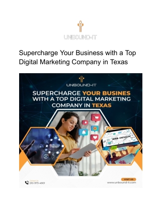 Supercharge Your Business with a Top Digital Marketing Company in Texas