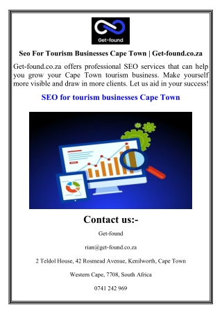 Seo For Tourism Businesses Cape Town  Get-found.co.za