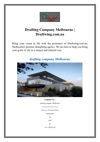 Drafting Company Melbourne  Draftwing.com.au
