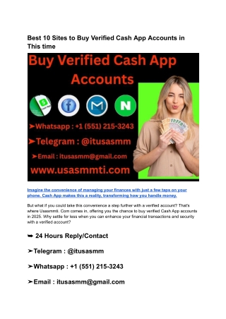 Best 10 Sites to Buy Verified Cash App Accounts in This time (1)