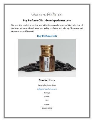 Buy Perfume Oils  Genericperfumes.com